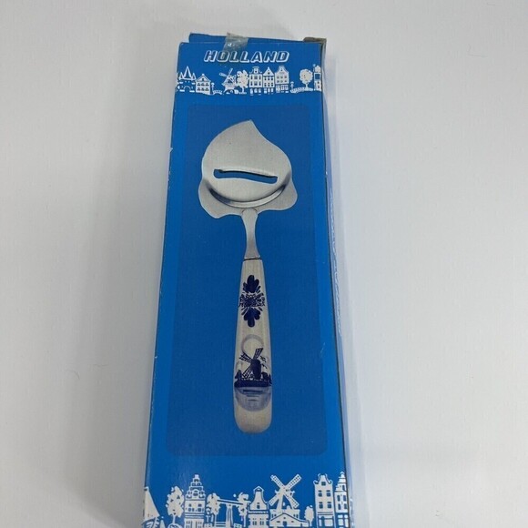 Kaasschaaf Ceramic Handle Windmill Cheese Slicer Stainless Steel New Old Stock - Picture 3 of 8